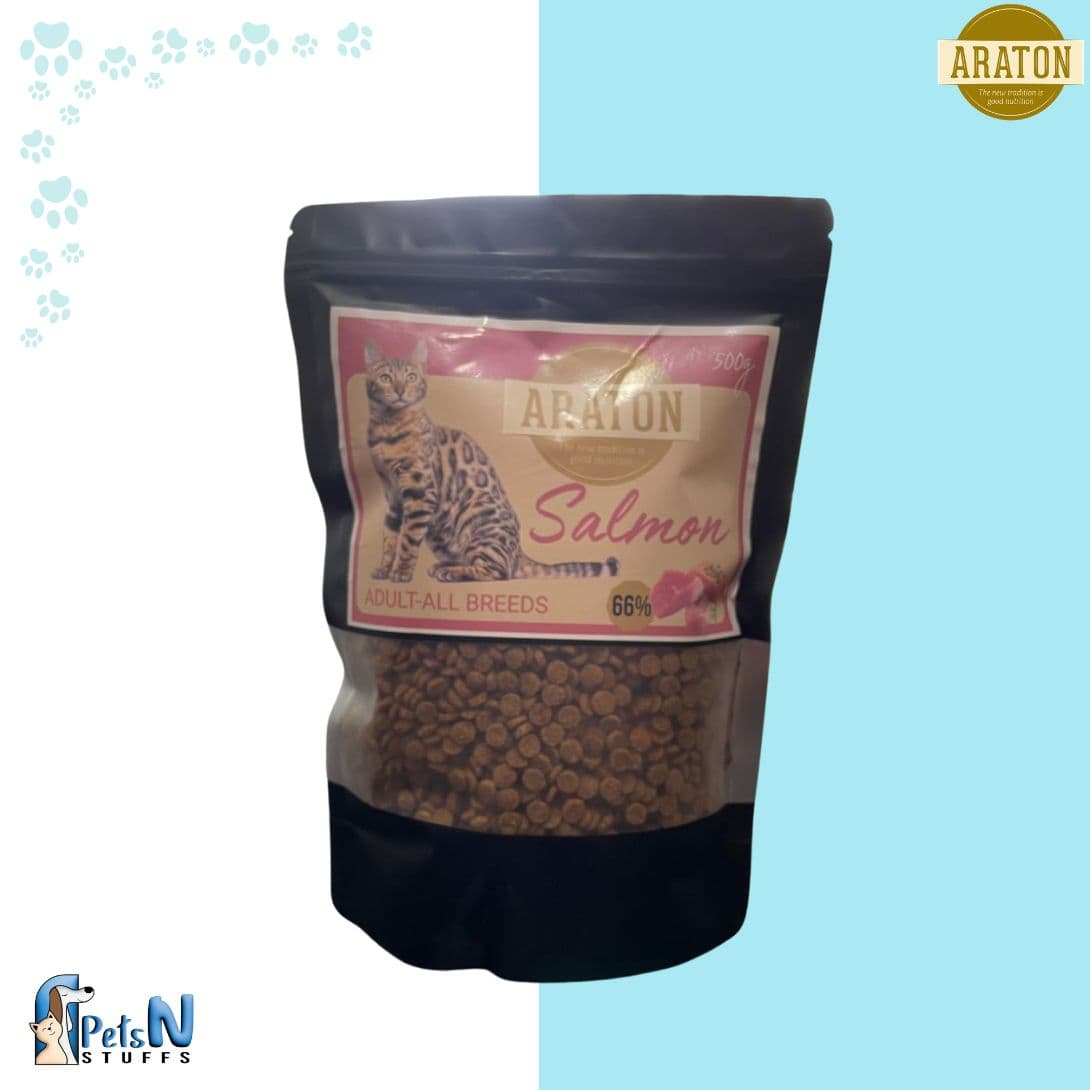 Araton Salmon Cat Adult Dry Food 500g (Repack)