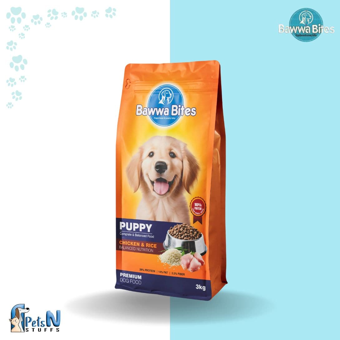 Bawwa Bites Chicken & Rice Dog Puppy Dry Food