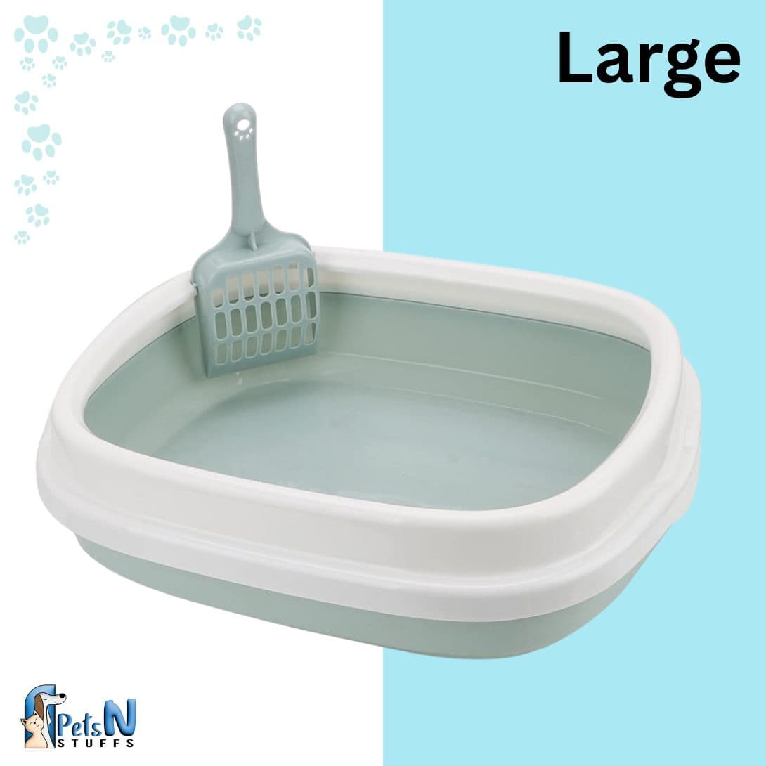 Cat Litter Tray With Side Cover - Large