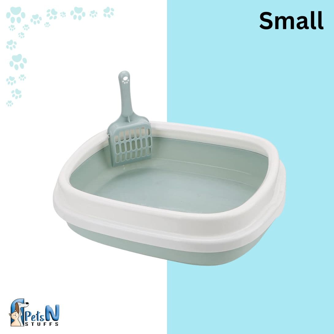 Cat Litter Tray With Side Cover - Small