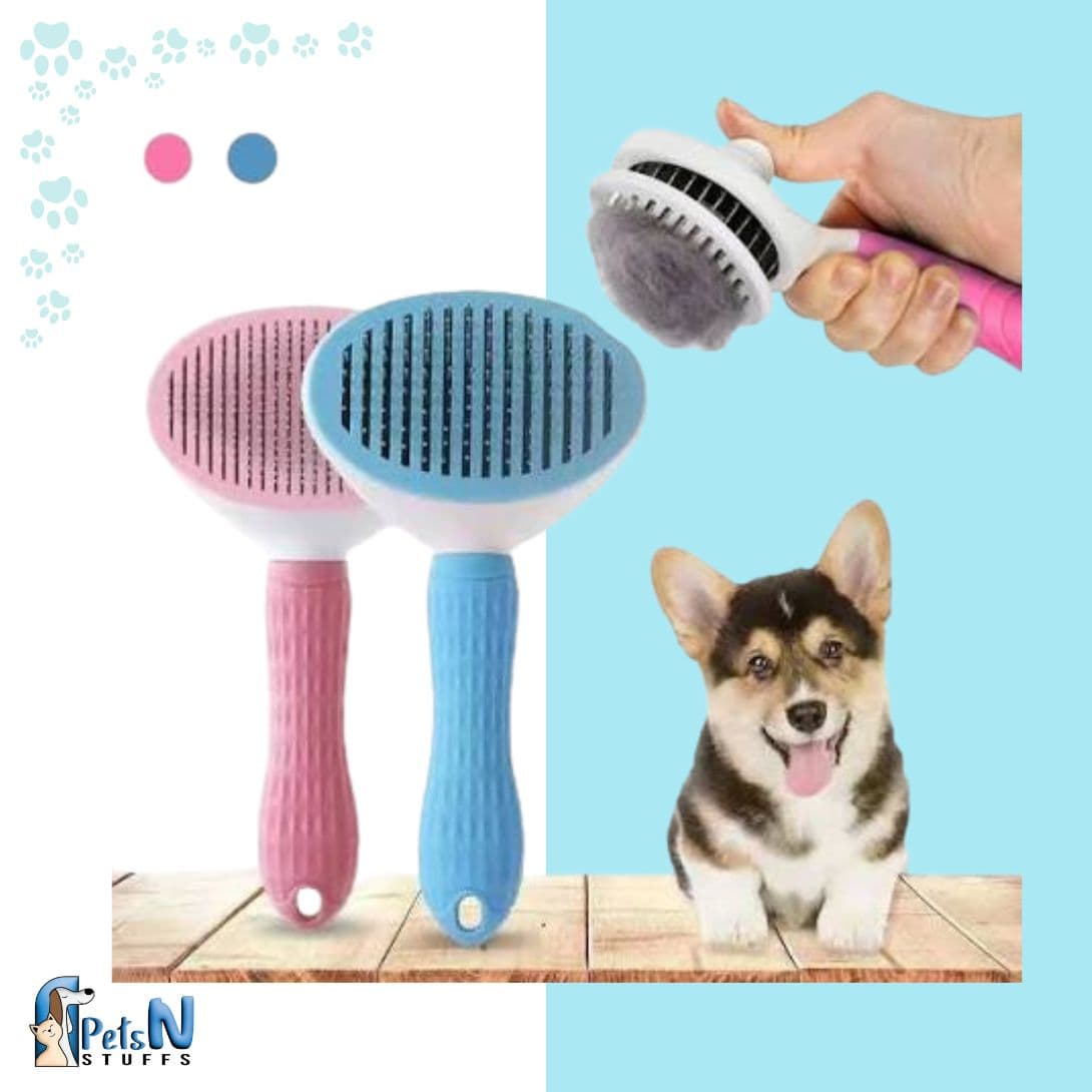 Clean Pet Grooming Brush for Cats & Dogs