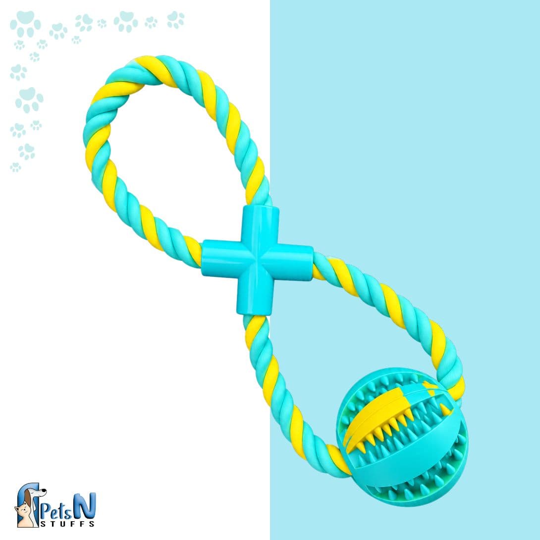 Dental Ball with Cotton Rope Toy for Dogs
