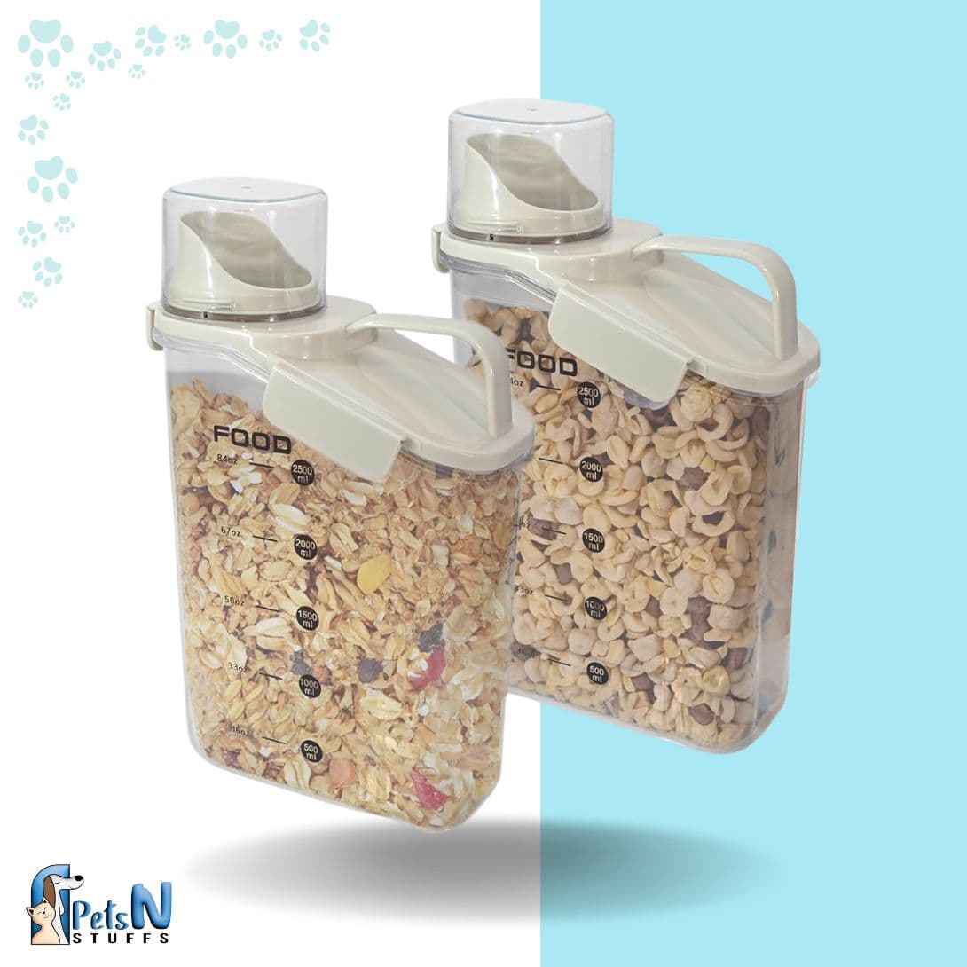 Dry Food Storage Container with Double Lid