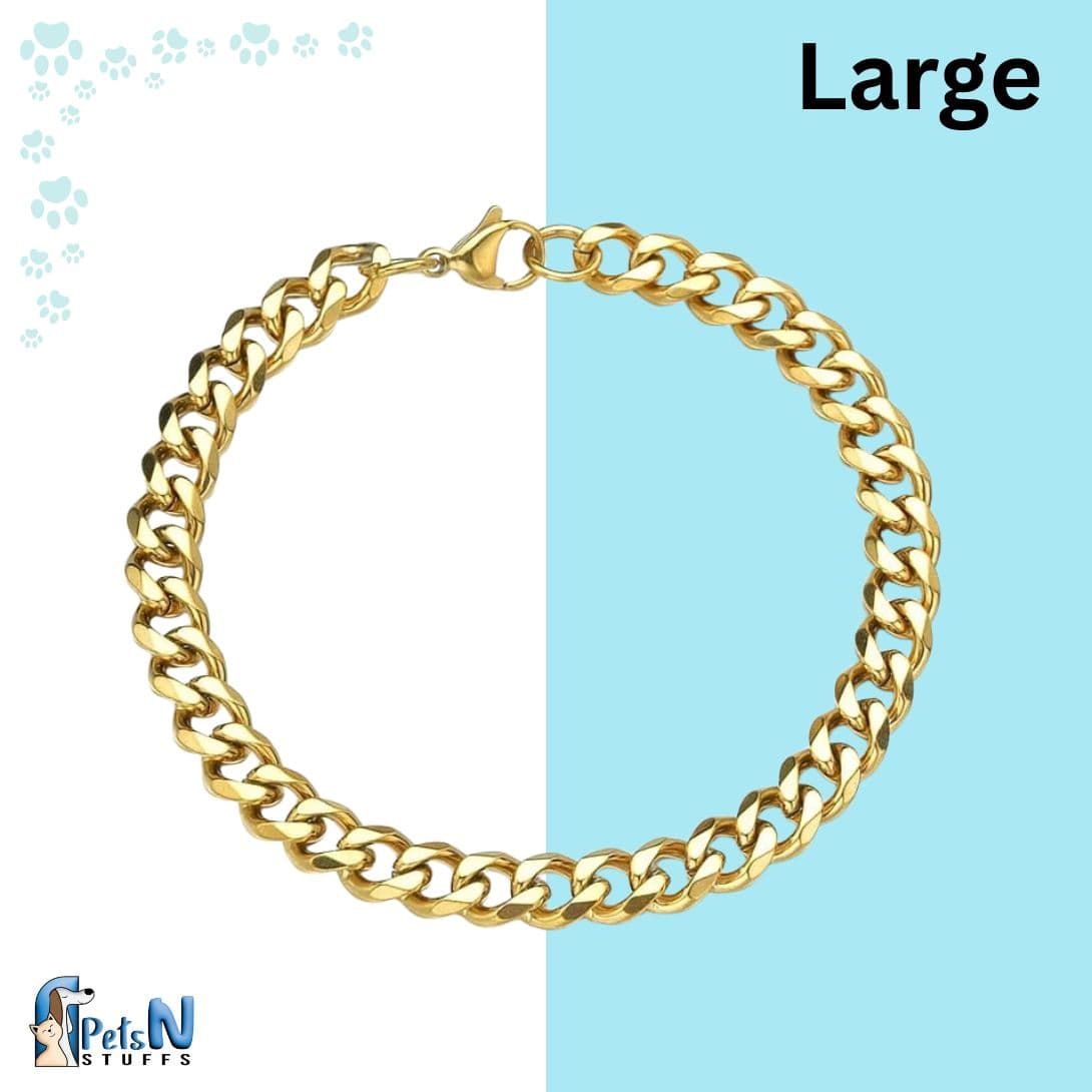 Metal Gold Chain Collar For Dogs