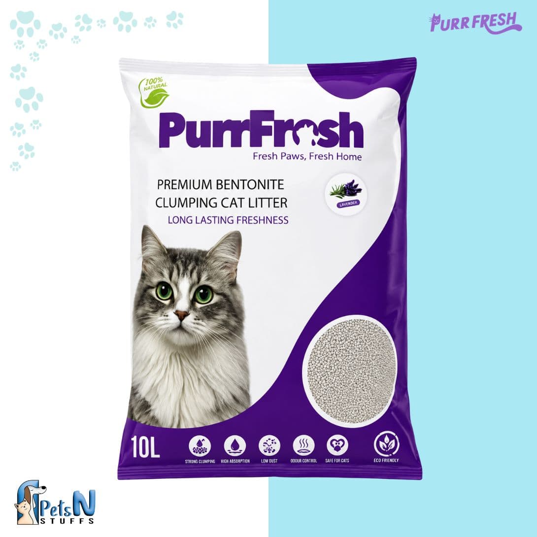 PurrFresh Bentonite Cat Litter 10L - Lavender