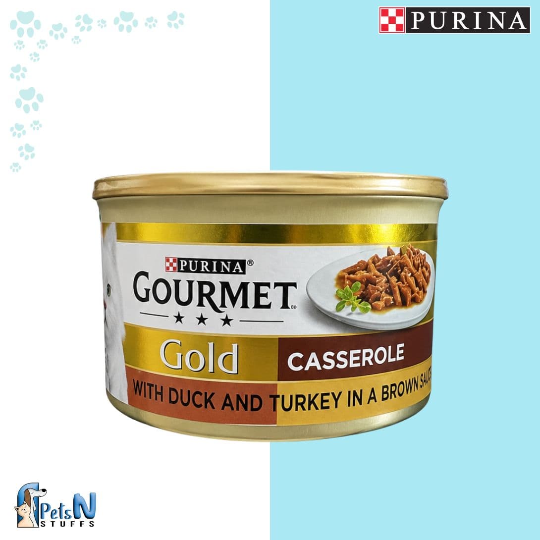 Purina GOURMET Gold Casserole Duck and Turkey Cat Wet Food Tin 85g