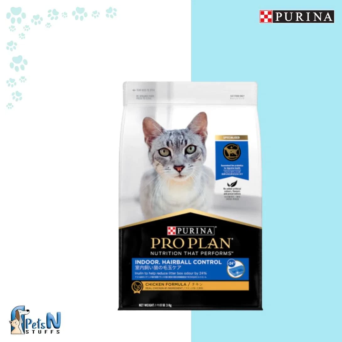 Purina Pro Plan Indoor Hairball Control Cat Dry Food 1.5kg
