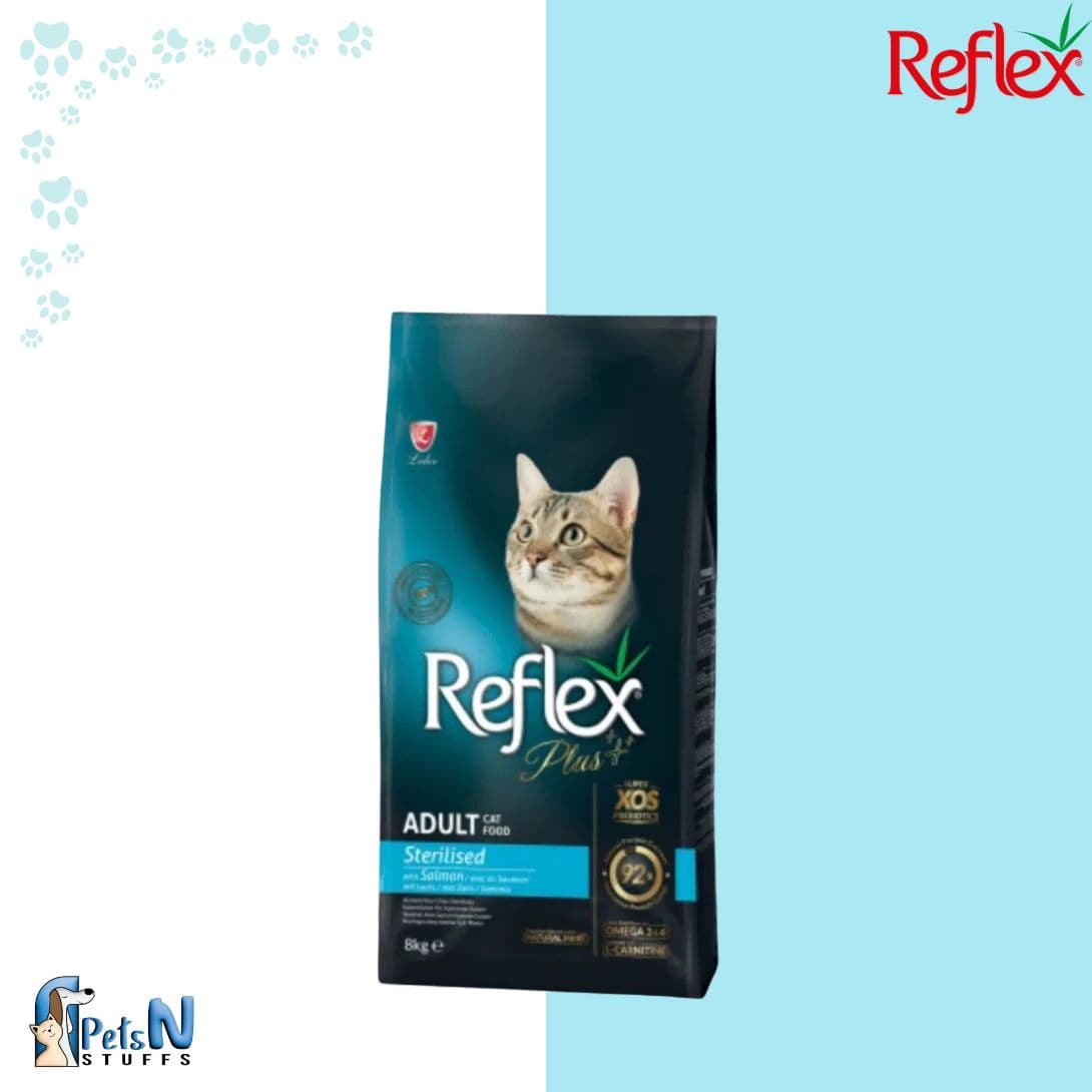 Reflex Plus Sterilised Adult Cat Food with Salmon 8KG