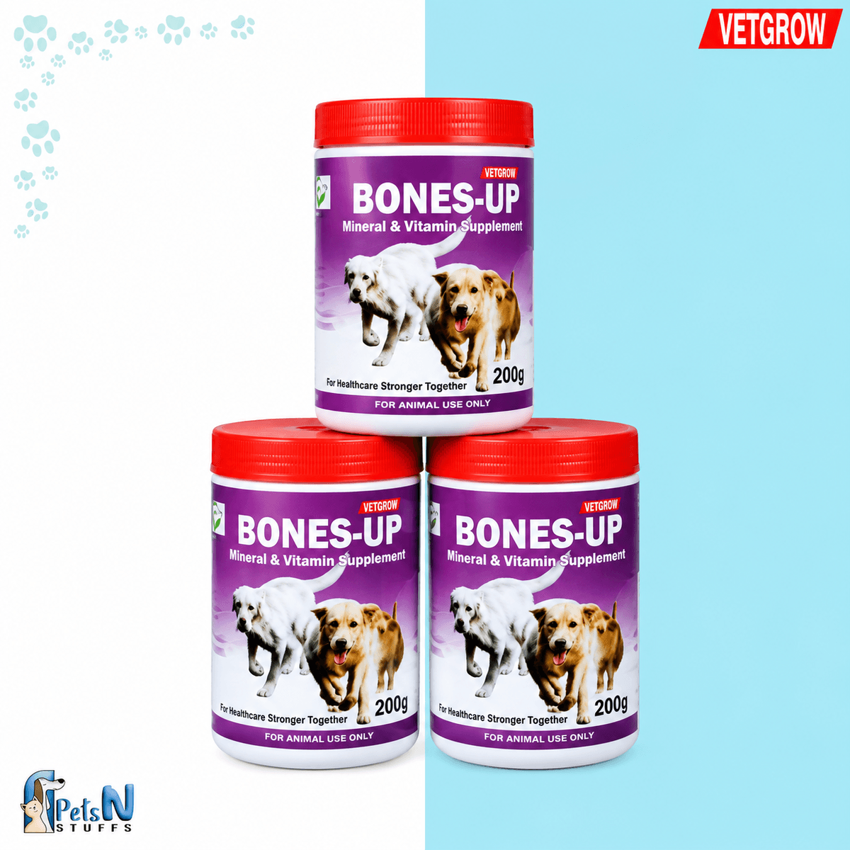 Vetgrow Bones Up Supplement Powder 200g